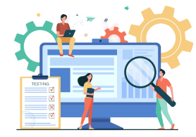 Testers performing software testing